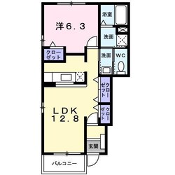 エミエール宇佐Bの物件間取画像